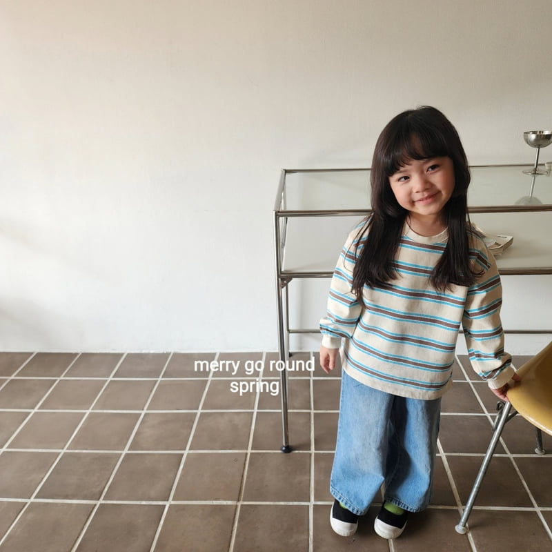Merry Go Round - Korean Children Fashion - #discoveringself - Multi Stripe Sweatshirt - 4