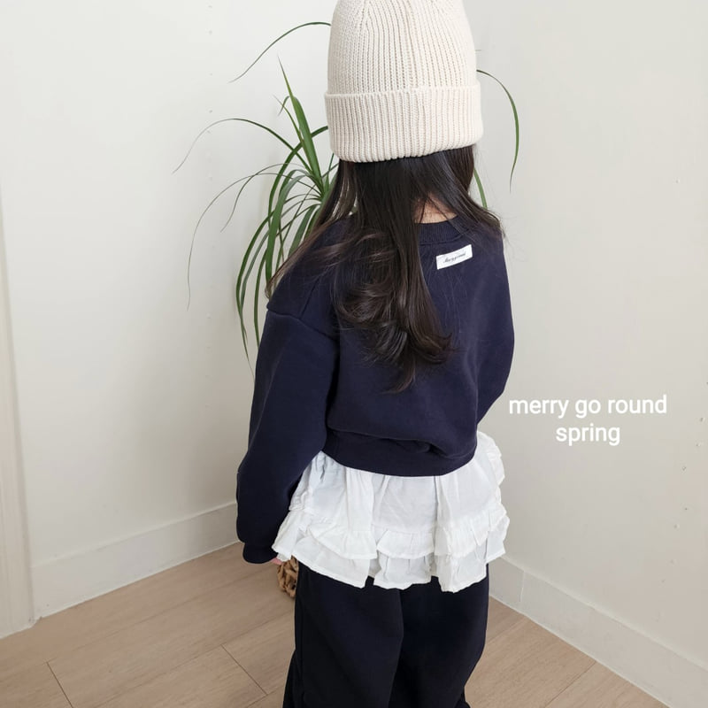 Merry Go Round - Korean Children Fashion - #fashionkids - Frill Sweatshirt Set - 12