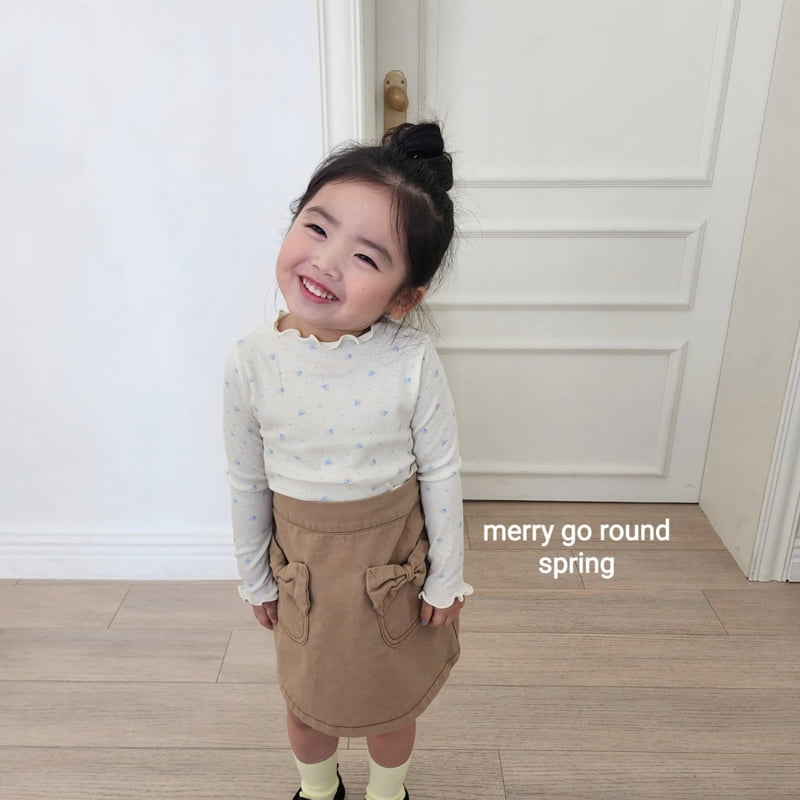 Merry Go Round - Korean Children Fashion - #kidsshorts - Ribbon Mini Skirt - 5