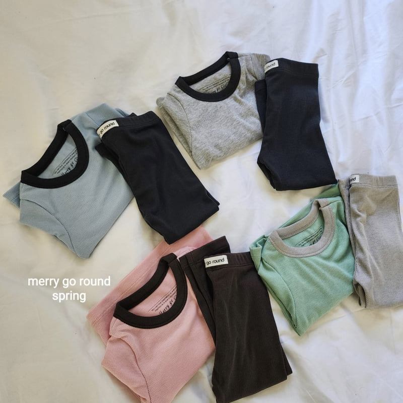 Merry Go Round - Korean Children Fashion - #kidsshorts - Color Loungewear Set