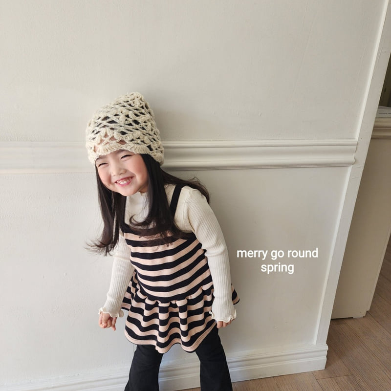 Merry Go Round - Korean Children Fashion - #kidsshorts - Stripe Shirring Sleeveless Top - 11
