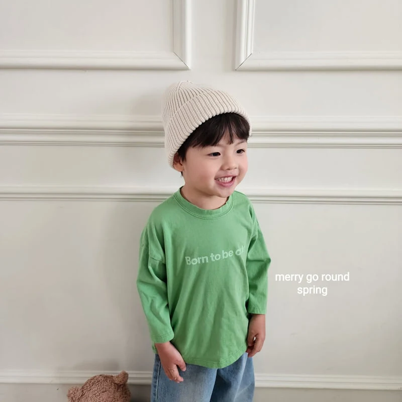 Merry Go Round - Korean Children Fashion - #kidsshorts - Simple English Tee - 9
