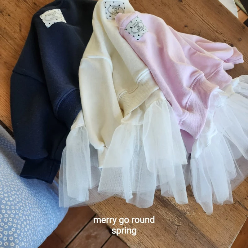 Merry Go Round - Korean Children Fashion - #kidsshorts - Mesh Sweatshirt - 2