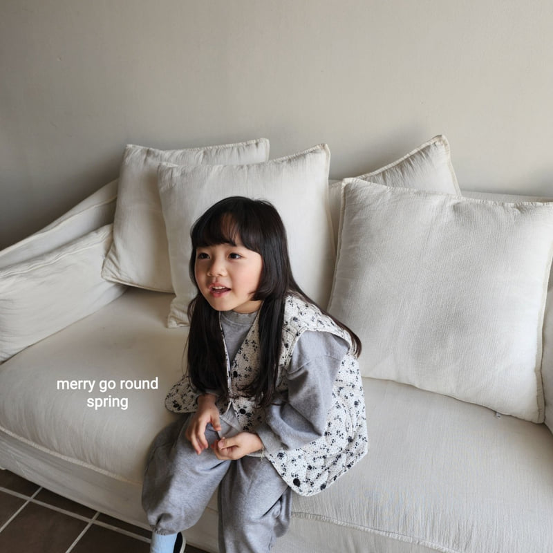 Merry Go Round - Korean Children Fashion - #kidsshorts - Quilted Vest - 3