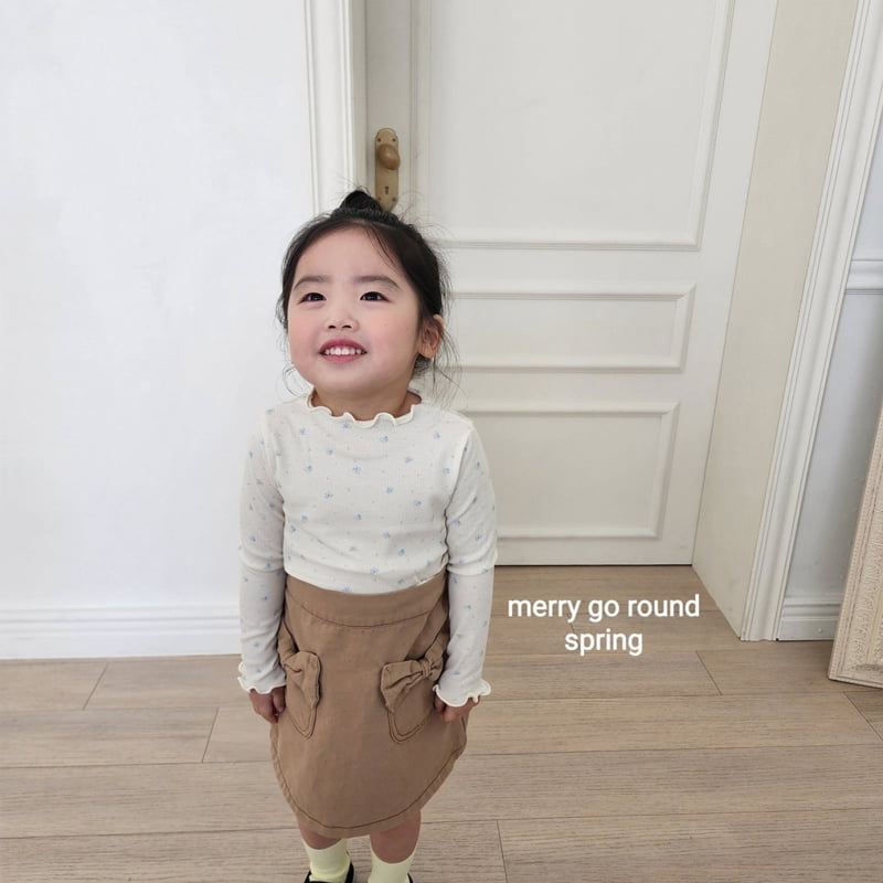 Merry Go Round - Korean Children Fashion - #kidsstore - Ribbon Mini Skirt - 6