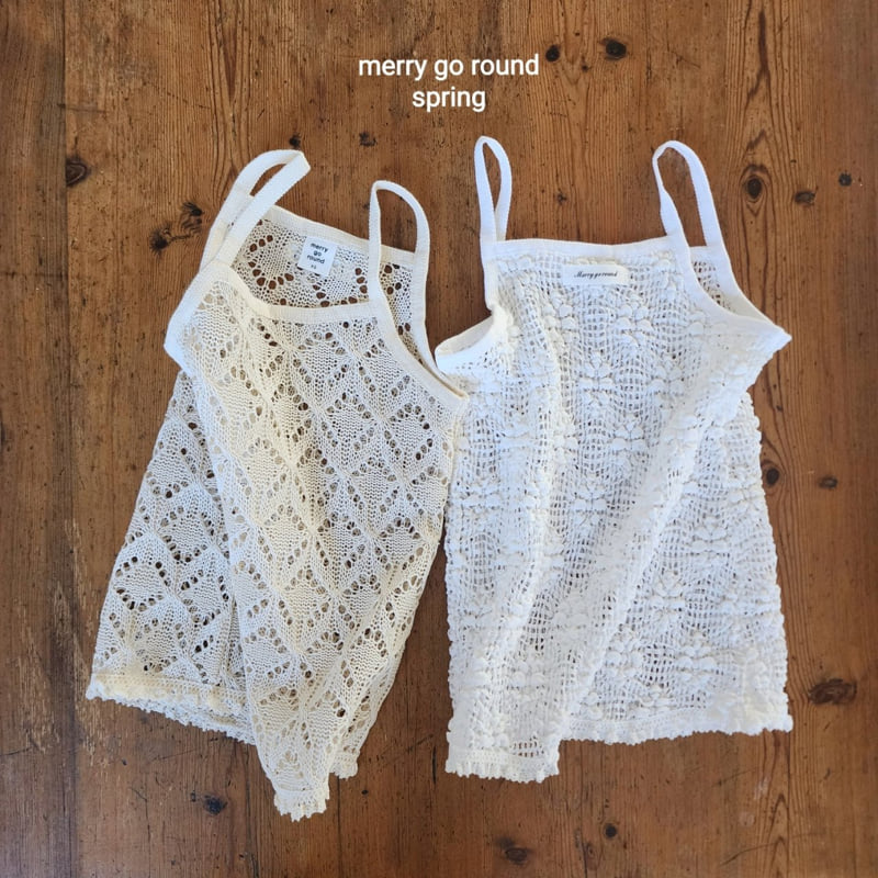 Merry Go Round - Korean Children Fashion - #kidsstore - Lace Long Sleeveless Top - 3