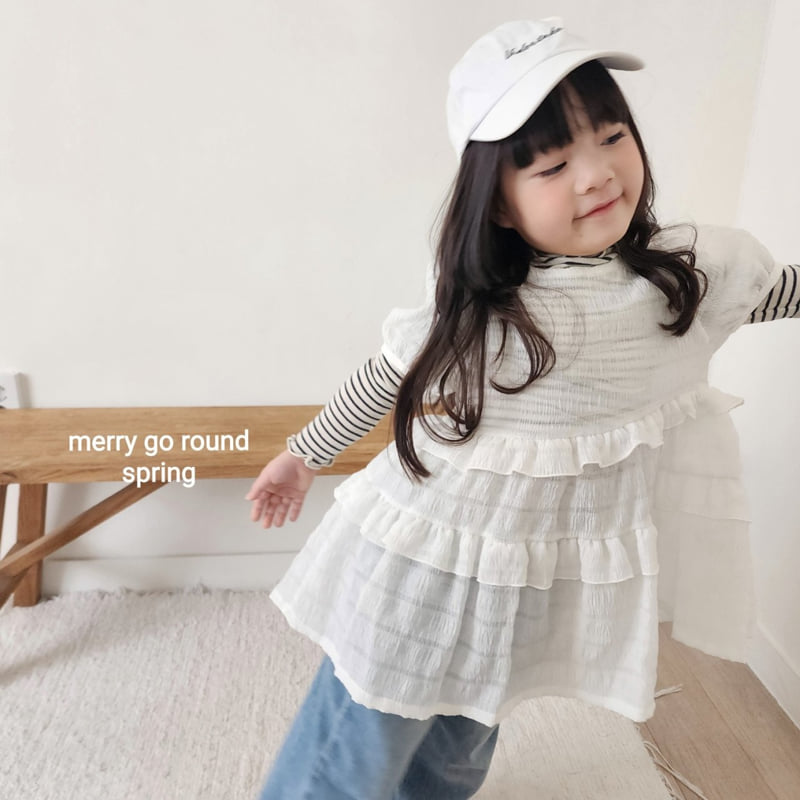 Merry Go Round - Korean Children Fashion - #kidsstore - Sheer Frill Blouse - 11