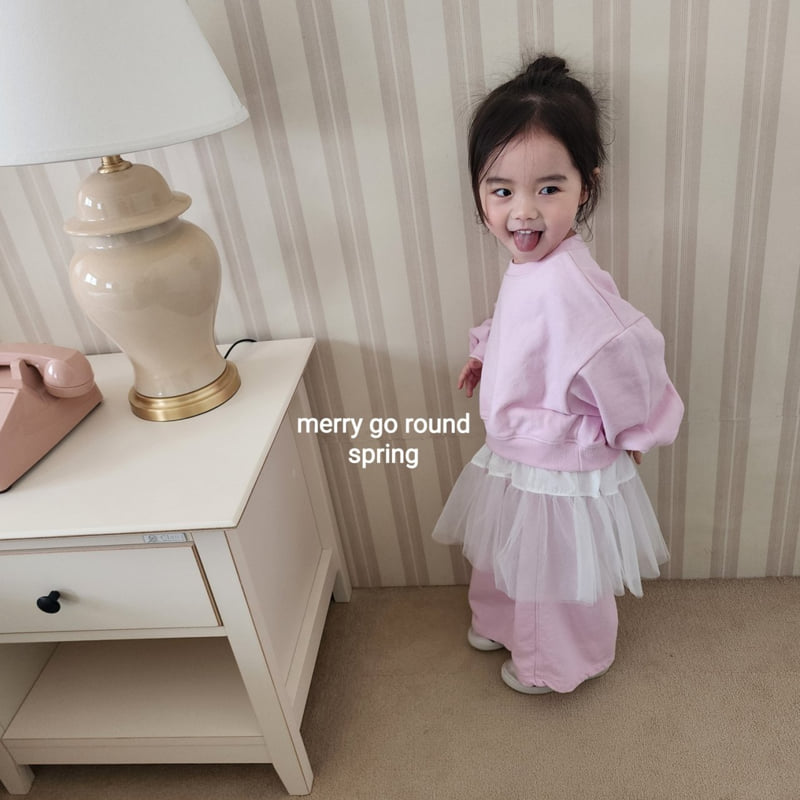 Merry Go Round - Korean Children Fashion - #kidsstore - Mesh Sweatshirt - 3