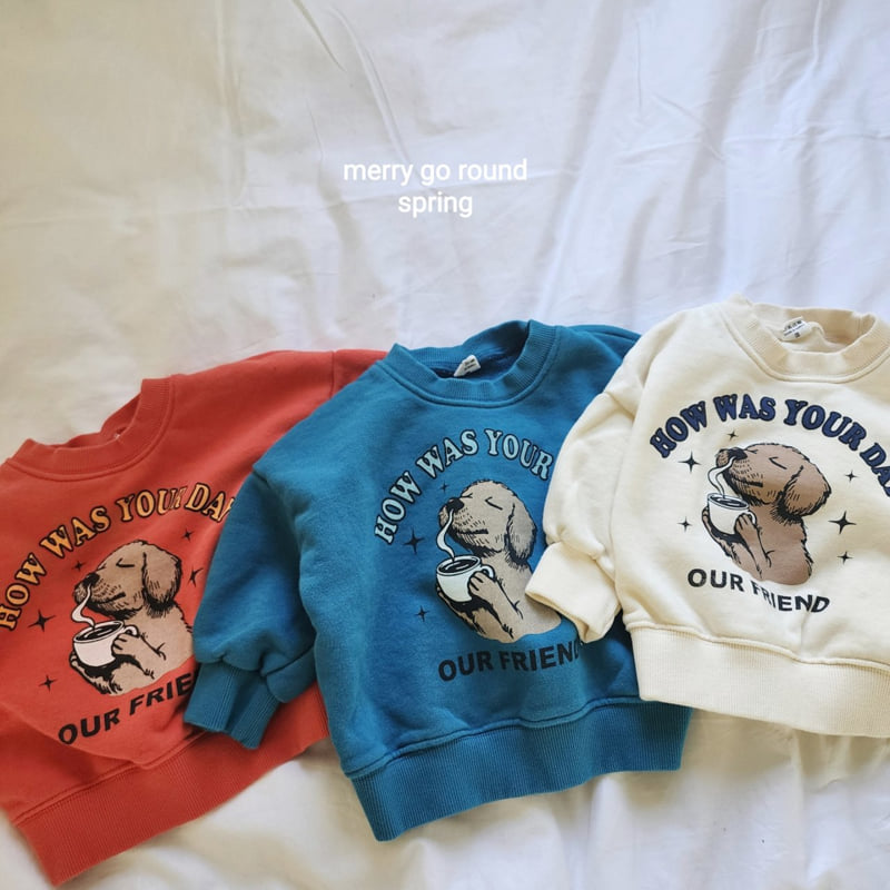 Merry Go Round - Korean Children Fashion - #kidsstore - Friend Sweatshirt - 2