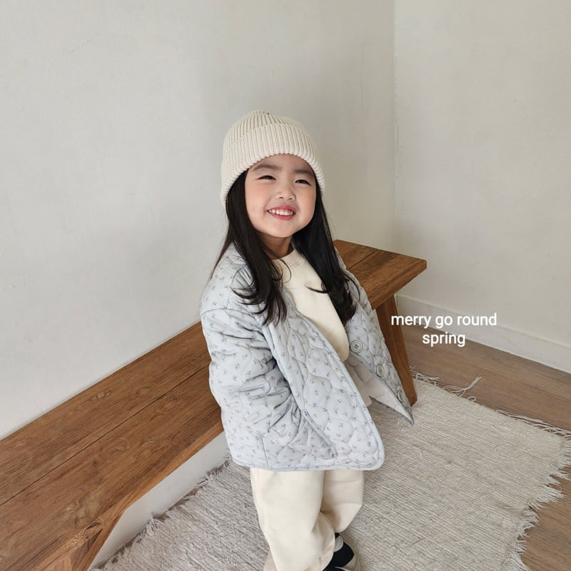 Merry Go Round - Korean Children Fashion - #kidsstore - Flower Quilted Jumper - 12