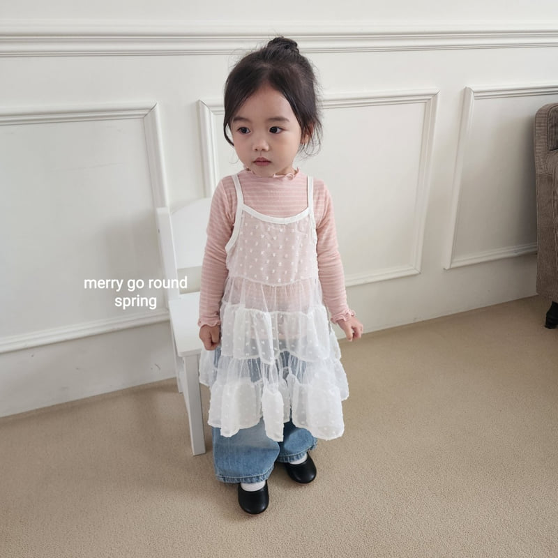 Merry Go Round - Korean Children Fashion - #kidzfashiontrend - Cancan Layered One-piece - 8