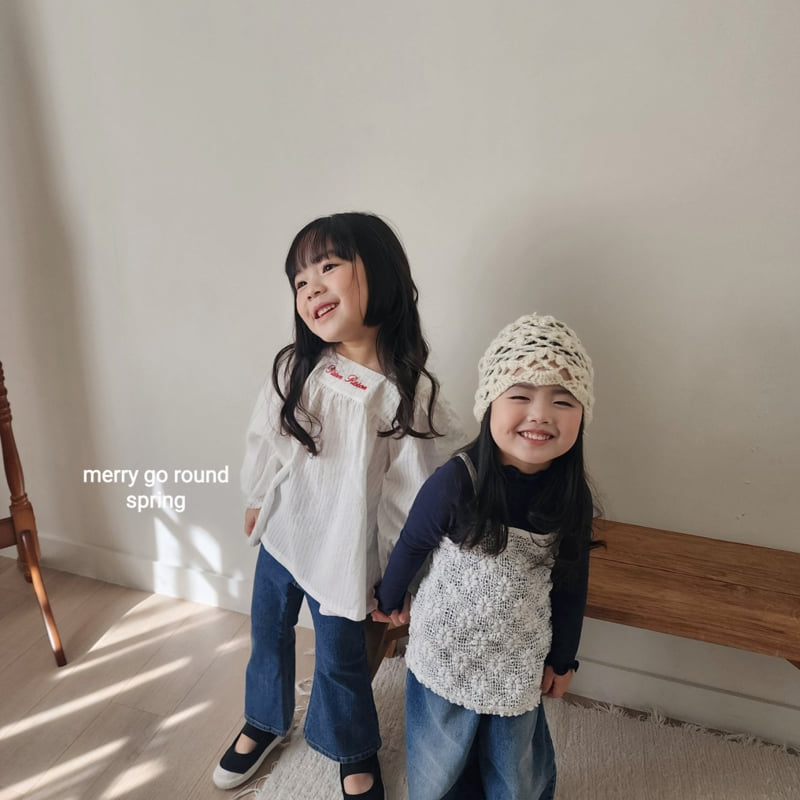 Merry Go Round - Korean Children Fashion - #kidsstore - Lace Long Sleeveless Top - 4