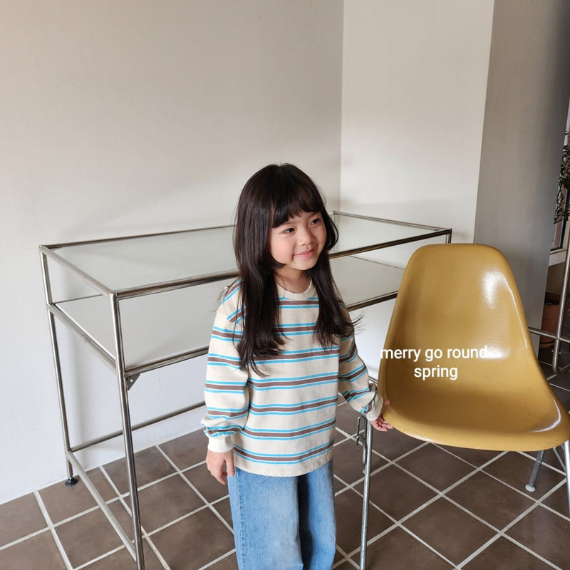 Merry Go Round - Korean Children Fashion - #kidzfashiontrend - Multi Stripe Sweatshirt - 7