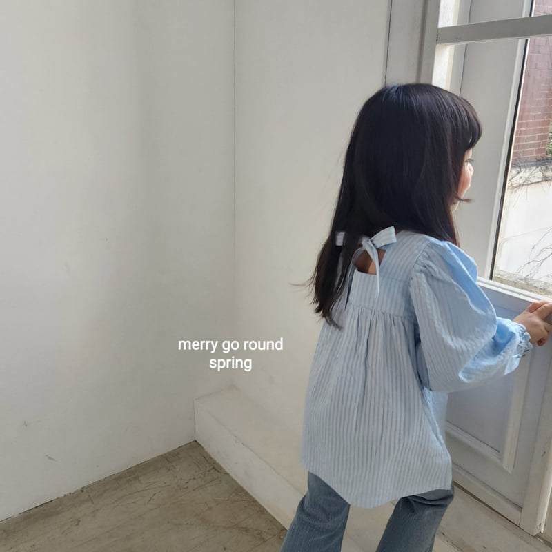 Merry Go Round - Korean Children Fashion - #kidzfashiontrend - Ribbon Embroidered Blouse - 6