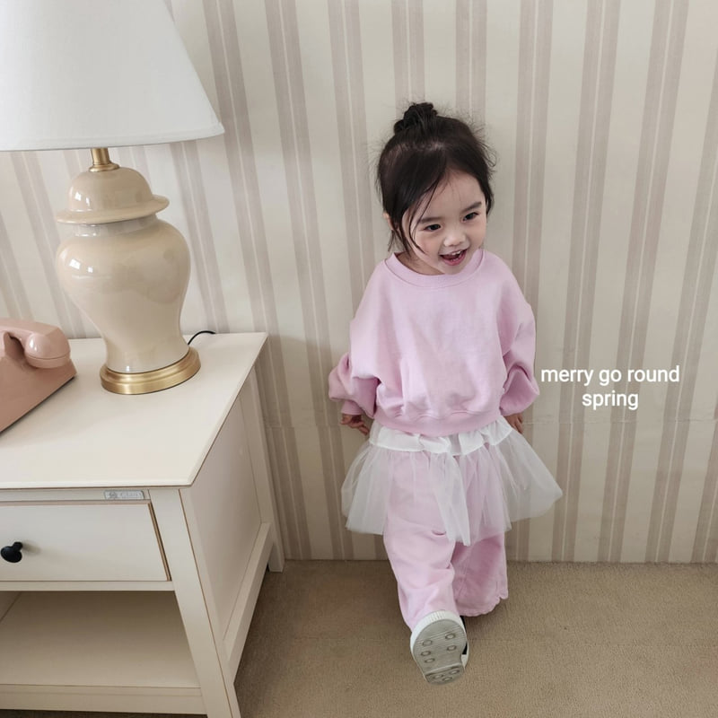 Merry Go Round - Korean Children Fashion - #kidsstore - Mesh Sweatshirt - 4