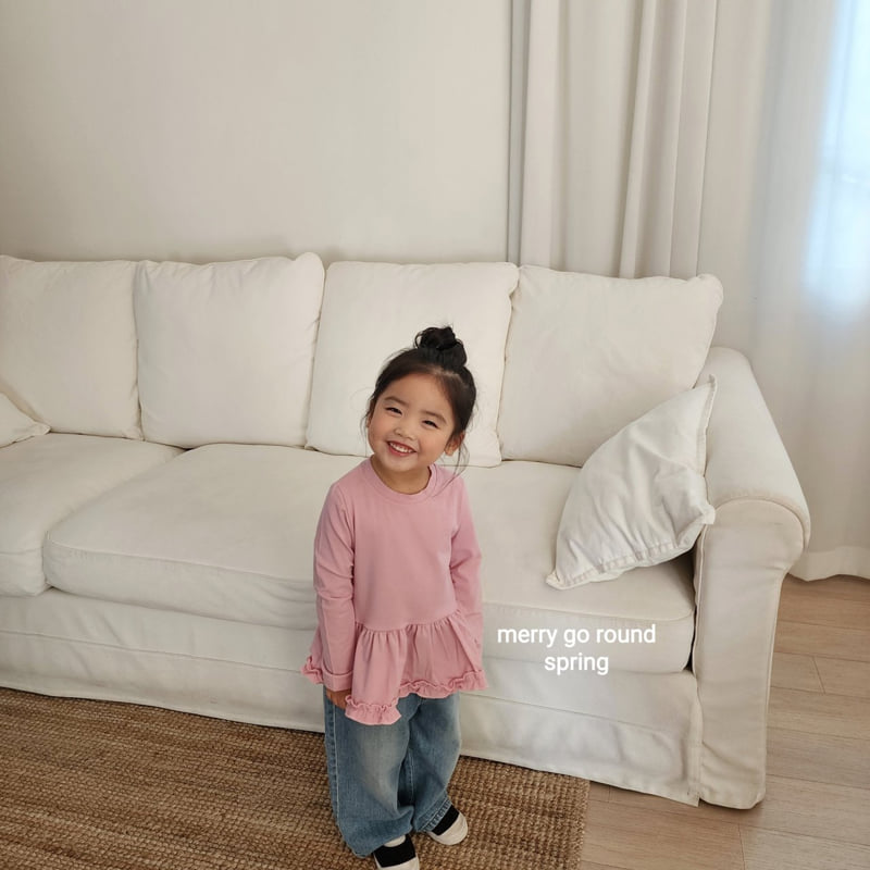 Merry Go Round - Korean Children Fashion - #kidzfashiontrend - Stretch Frill Tee - 3