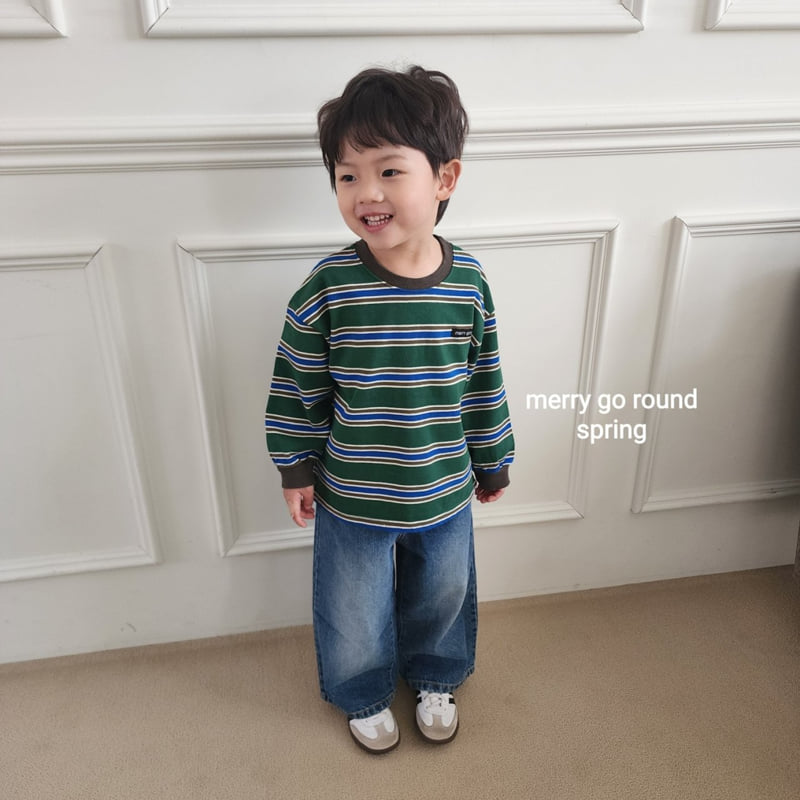 Merry Go Round - Korean Children Fashion - #littlefashionista - Multi Stripe Sweatshirt - 9