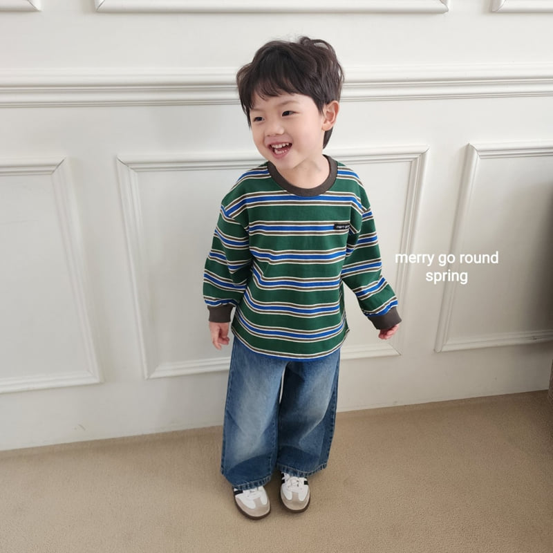 Merry Go Round - Korean Children Fashion - #magicofchildhood - Multi Stripe Sweatshirt - 10