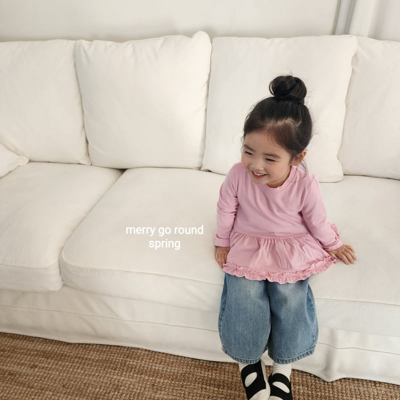Merry Go Round - Korean Children Fashion - #magicofchildhood - Stretch Frill Tee - 6