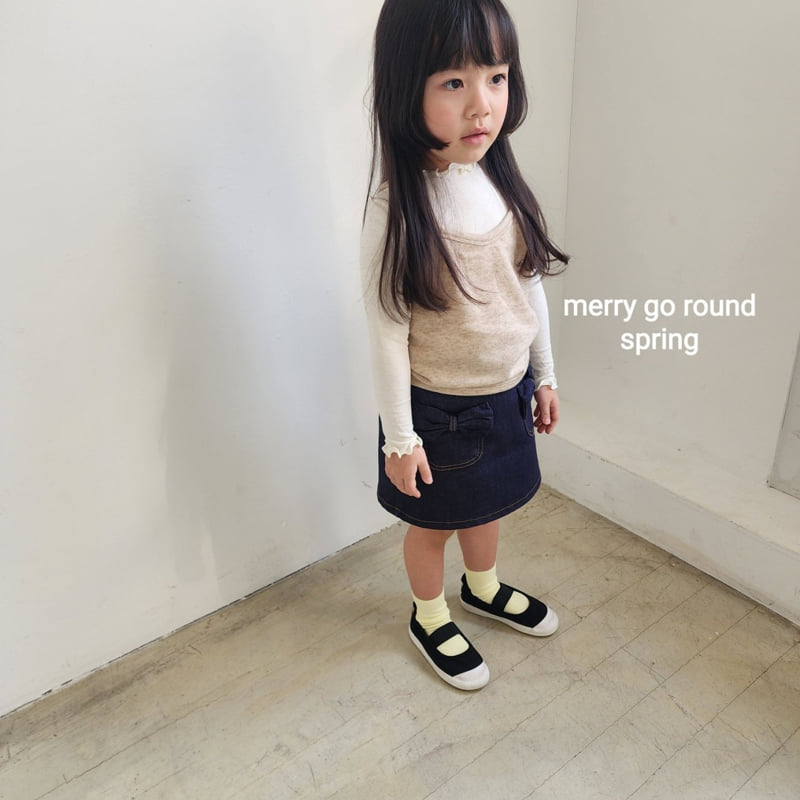 Merry Go Round - Korean Children Fashion - #minifashionista - Ribbon Mini Skirt - 11