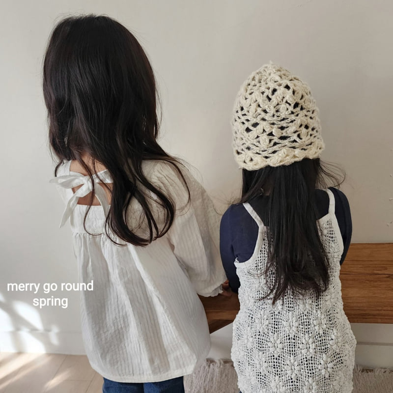 Merry Go Round - Korean Children Fashion - #minifashionista - Lace Long Sleeveless Top - 8