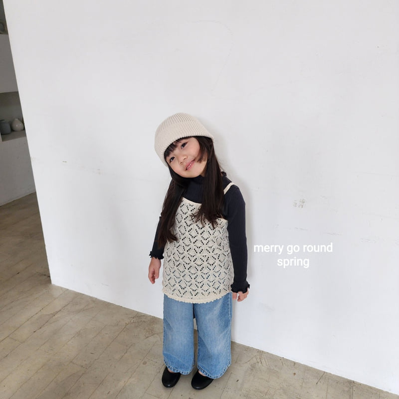 Merry Go Round - Korean Children Fashion - #magicofchildhood - Wide Denim Pants - 4