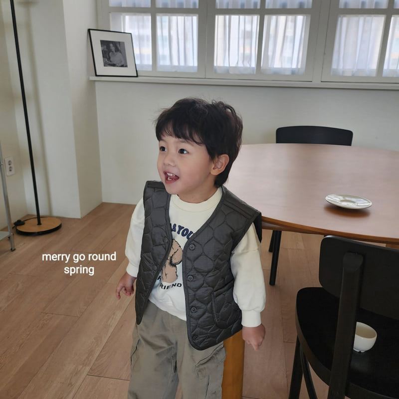 Merry Go Round - Korean Children Fashion - #minifashionista - Quilted Vest - 9
