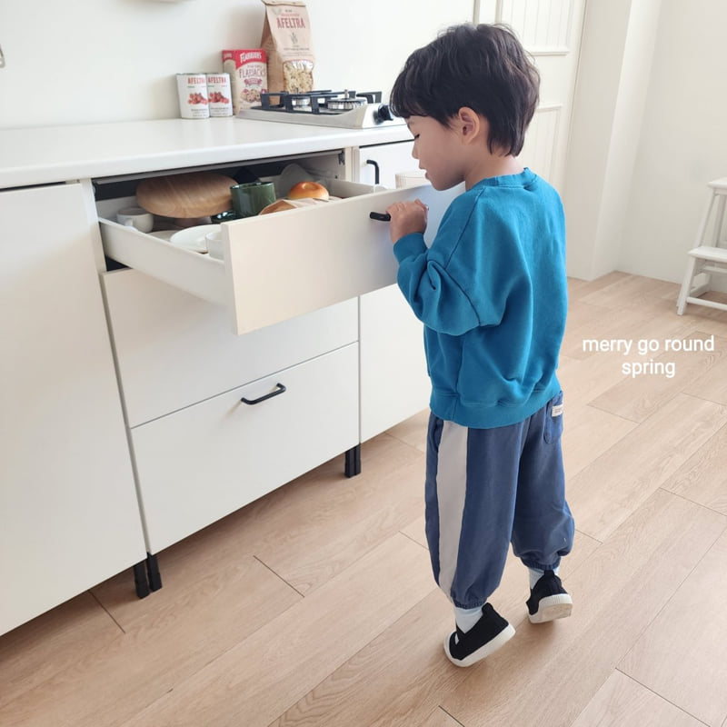 Merry Go Round - Korean Children Fashion - #minifashionista - Color-block Jogger Pants - 6