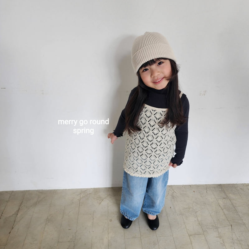 Merry Go Round - Korean Children Fashion - #prettylittlegirls - Lace Long Sleeveless Top - 9