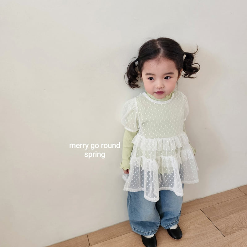 Merry Go Round - Korean Children Fashion - #prettylittlegirls - Sheer Frill Blouse - 3