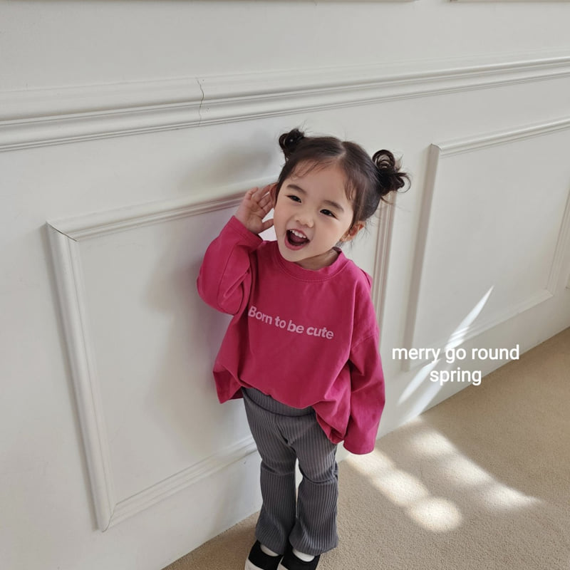 Merry Go Round - Korean Children Fashion - #prettylittlegirls - Simple English Tee - 2
