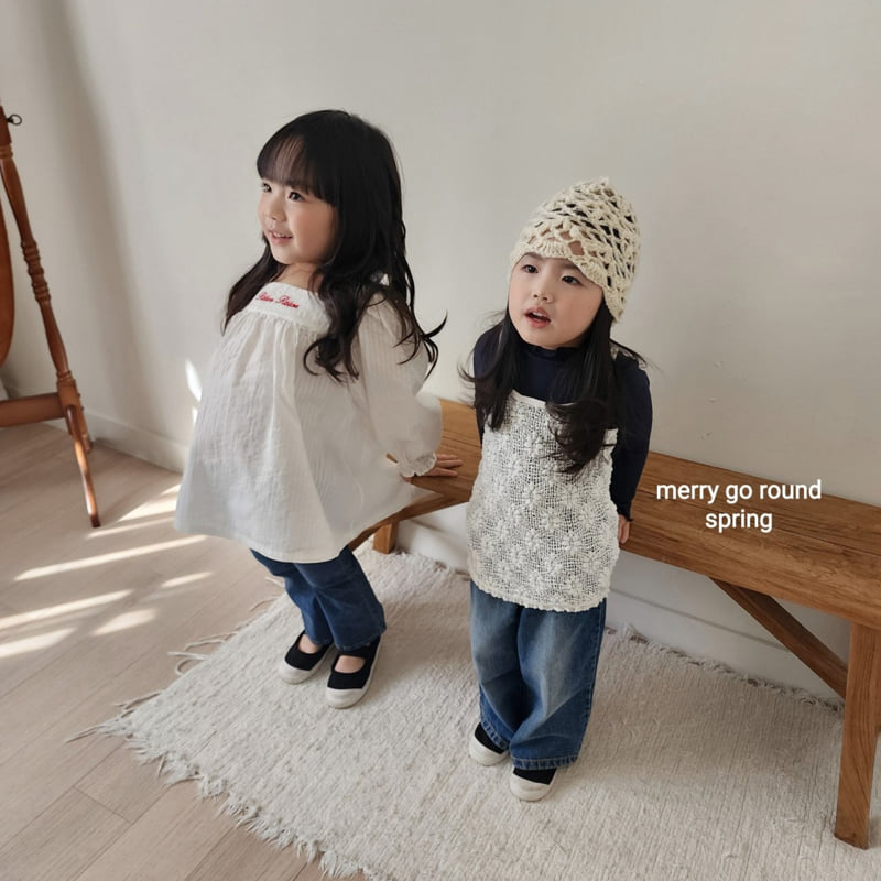 Merry Go Round - Korean Children Fashion - #prettylittlegirls - Ribbon Embroidered Blouse - 11