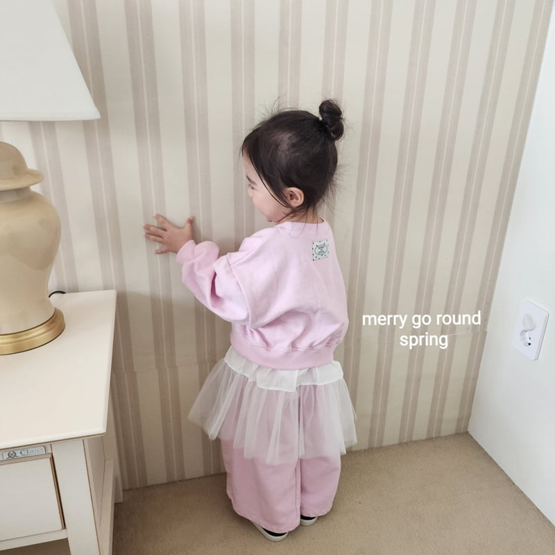 Merry Go Round - Korean Children Fashion - #prettylittlegirls - Mesh Sweatshirt - 9