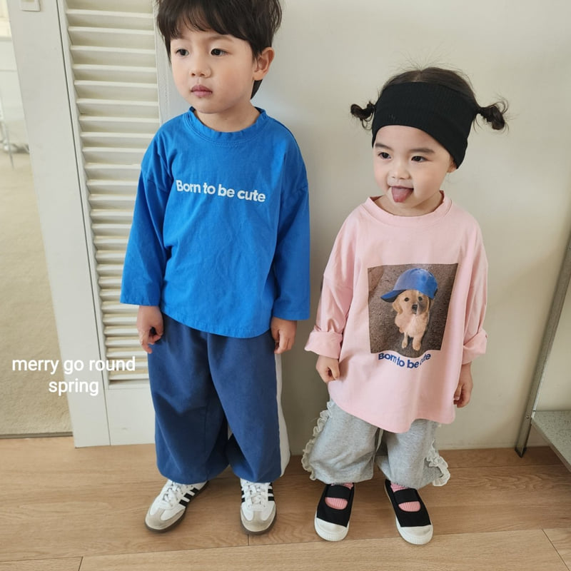 Merry Go Round - Korean Children Fashion - #prettylittlegirls - Color-block Jogger Pants - 7