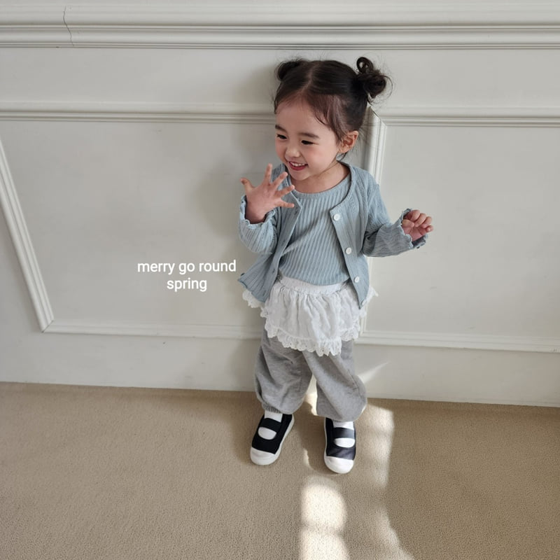 Merry Go Round - Korean Children Fashion - #stylishchildhood - Skirt Jogger Pants - 7