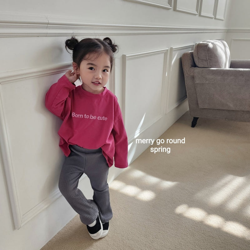 Merry Go Round - Korean Children Fashion - #stylishchildhood - Ribbed Bootcut Pants - 3