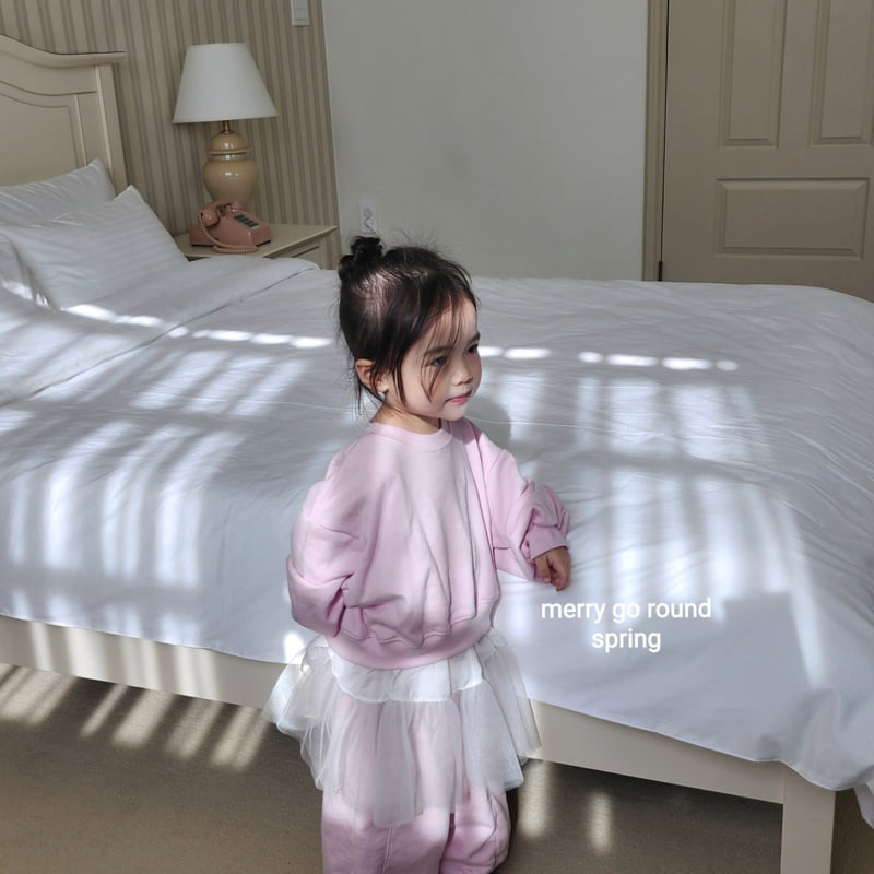 Merry Go Round - Korean Children Fashion - #todddlerfashion - Mesh Sweatshirt - 10