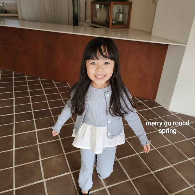 Merry Go Round - Korean Children Fashion - #todddlerfashion - Ribbed Set (set of 3) - 3