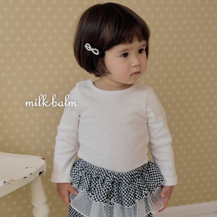 Milk Balm - Korean Baby Fashion - #smilingbaby - Eyelet Cross Strap Tee - 4