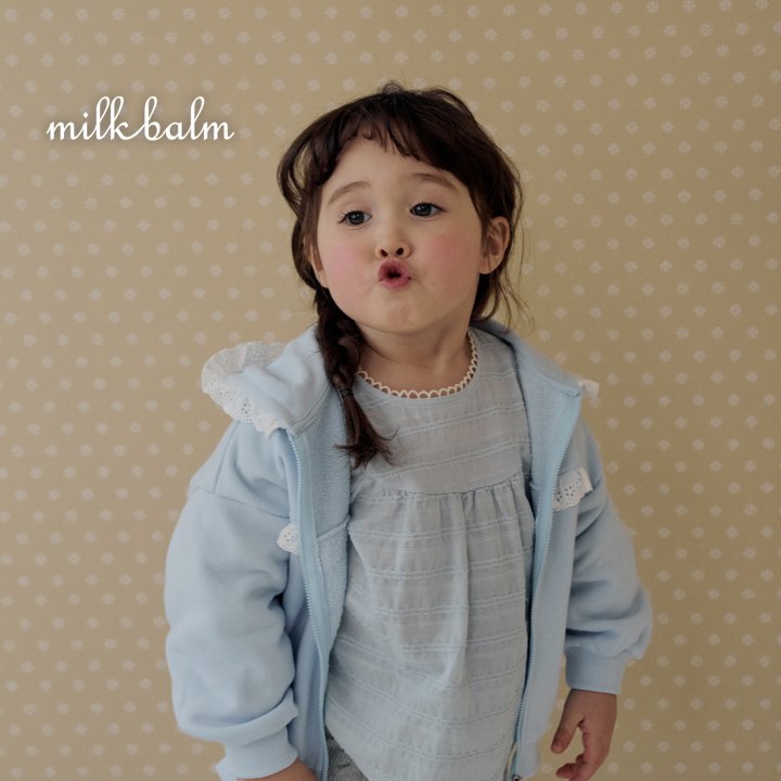 Milk Balm - Korean Baby Fashion - #babyboutique - Lace Hood Zip-up - 12