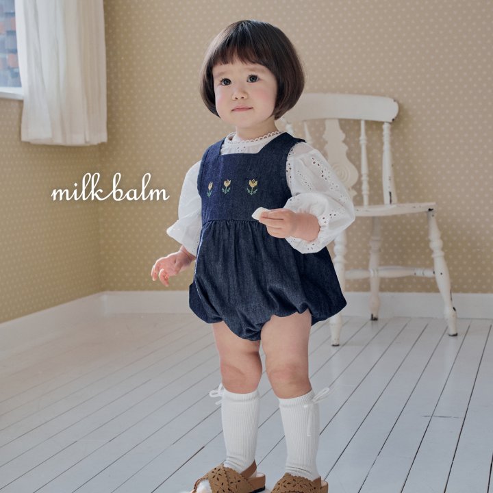 Milk Balm - Korean Baby Fashion - #babyboutiqueclothing - Tulip Denim Suit - 8
