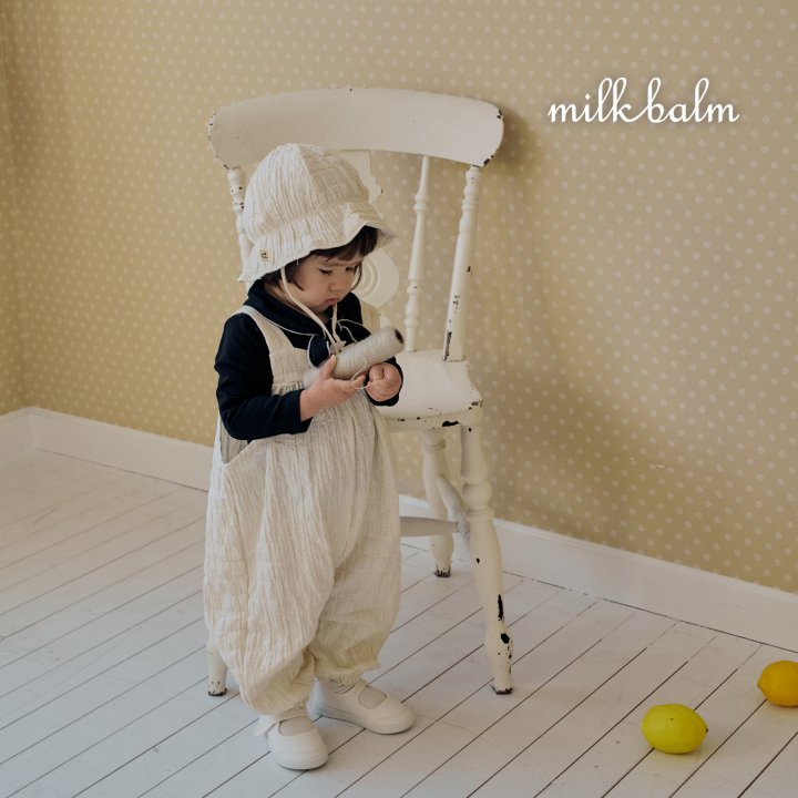 Milk Balm - Korean Baby Fashion - #babyclothing - Heart Embroidery Overalls - 10