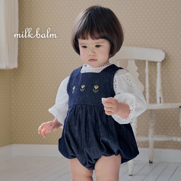 Milk Balm - Korean Baby Fashion - #babyclothing - Tulip Denim Suit - 9