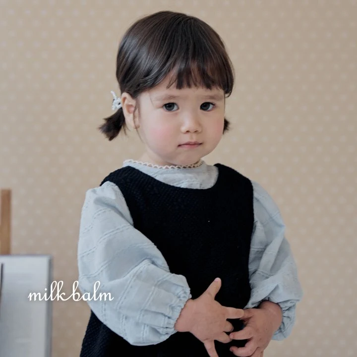Milk Balm - Korean Baby Fashion - #babyfashion - Embossed Jacquard One-piece - 2
