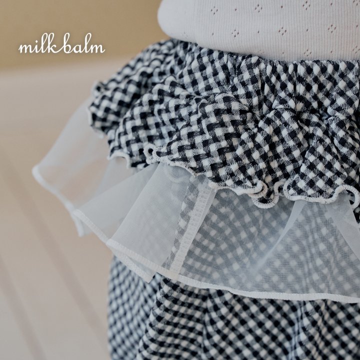 Milk Balm - Korean Baby Fashion - #babyfever - Check Frill Pants - 10