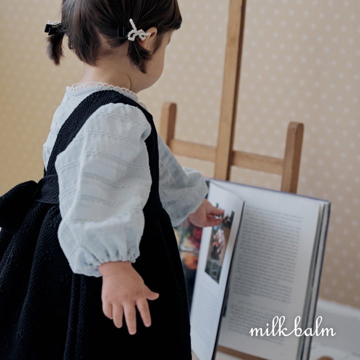 Milk Balm - Korean Baby Fashion - #babyfever - Embossed Jacquard One-piece - 3