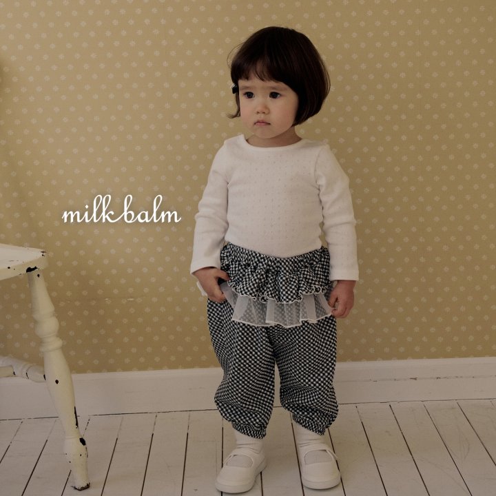 Milk Balm - Korean Baby Fashion - #babygirlfashion - Eyelet Cross Strap Tee - 9