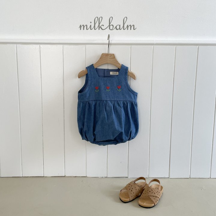 Milk Balm - Korean Baby Fashion - #babygirlfashion - Tulip Denim Suit - 12