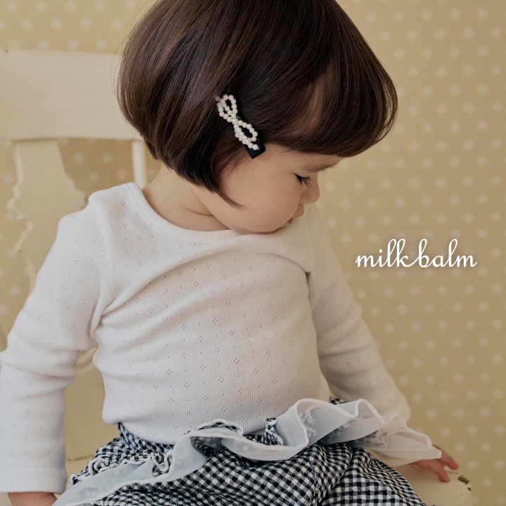 Milk Balm - Korean Baby Fashion - #babylifestyle - Eyelet Cross Strap Tee - 10