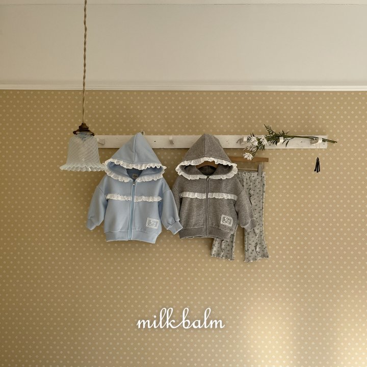 Milk Balm - Korean Baby Fashion - #babylifestyle - Lace Hood Zip-up - 3